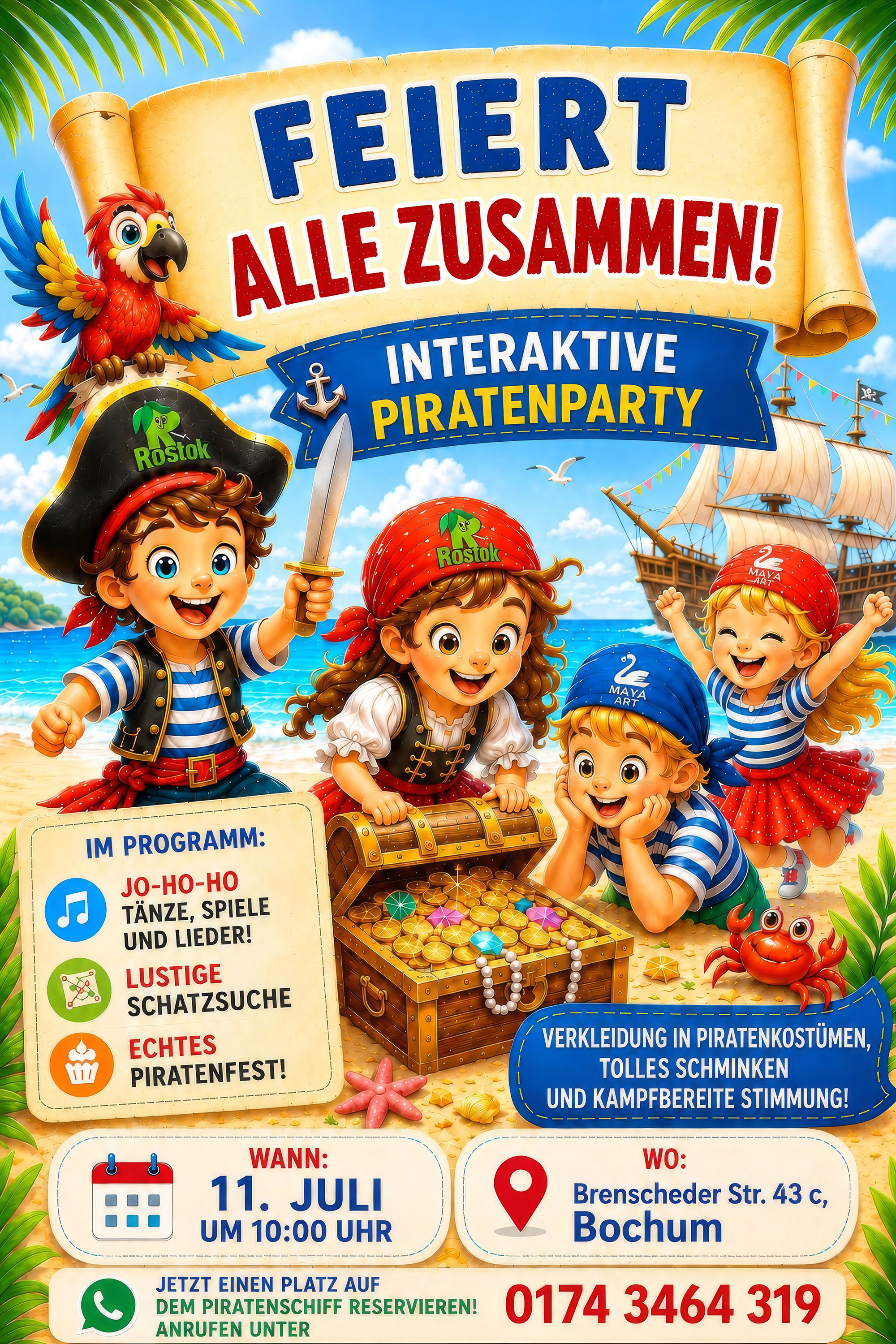 Plakat zum Piratenfest